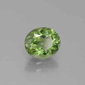 1.25 ct Green Apatite Stone, Natural Apatite in Oval Facet Shape for Sale