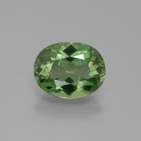 1.39 ct Green Apatite Gemstone, Apatite Gem in Oval Facet Shape for Sale.