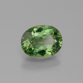 1.39 ct Green Apatite Stone, Natural Apatite in Oval Facet Shape for Sale