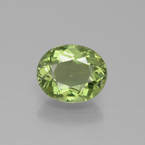 Warm Green Апатиты Камень - 1.7ct Фасетный Овал (ID: 392607)