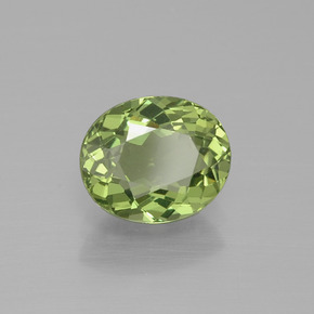 1.65 ct Green Apatite Stone, Natural Apatite in Oval Facet Shape for Sale