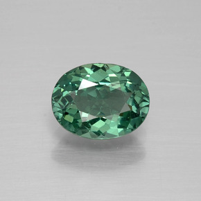 1.37 ct Green Apatite Gemstone, Apatite Gem in Oval Facet Shape for Sale.