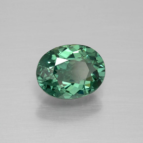 1.37 ct Green Apatite Stone, Natural Apatite in Oval Facet Shape for Sale