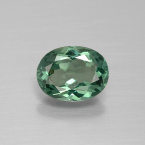 1.20 ct Green Apatite Gemstone, Apatite Gem in Oval Facet Shape for Sale.