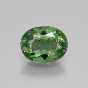 1.89 ct Green Apatite Gemstone, Apatite Gem in Oval Facet Shape for Sale.