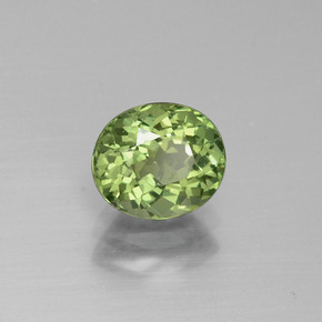 1.26 ct Green Apatite Stone, Natural Apatite in Oval Facet Shape for Sale
