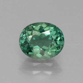 1.36 ct Green Apatite Gemstone, Apatite Gem in Oval Facet Shape for Sale.