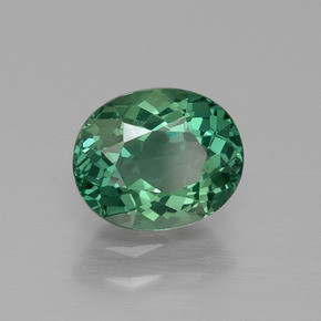 1.36 ct Green Apatite Stone, Natural Apatite in Oval Facet Shape for Sale