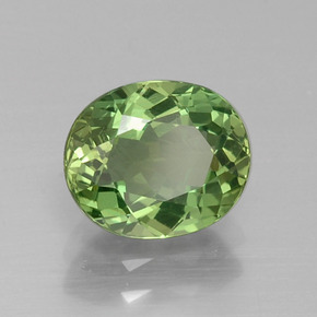 1.74 ct Green Apatite Stone, Natural Apatite in Oval Facet Shape for Sale