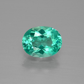 1.33 ct Green Apatite Gemstone, Apatite Gem in Oval Facet Shape for Sale.