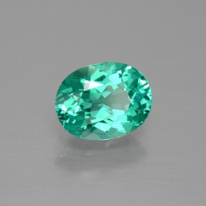 1.33 ct Green Apatite Stone, Natural Apatite in Oval Facet Shape for Sale
