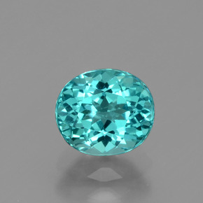 1.37 ct Green Apatite Gemstone, Apatite Gem in Oval Facet Shape for Sale.