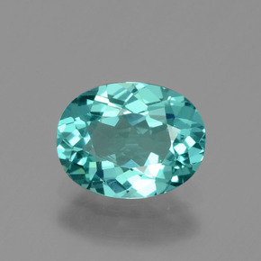 1.28 ct Green Apatite Gemstone, Apatite Gem in Oval Facet Shape for Sale.