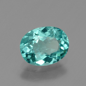 1.28 ct Green Apatite Stone, Natural Apatite in Oval Facet Shape for Sale