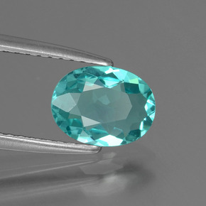 1.08 ct Blue Apatite Stone, Natural Apatite in Oval Facet Shape for Sale