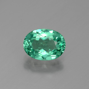 1.47 ct Green Apatite Gemstone, Apatite Gem in Oval Facet Shape for Sale.