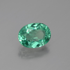 1.47 ct Green Apatite Stone, Natural Apatite in Oval Facet Shape for Sale