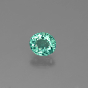 0.46 ct Green Apatite Gemstone, Apatite Gem in Oval Facet Shape for Sale.