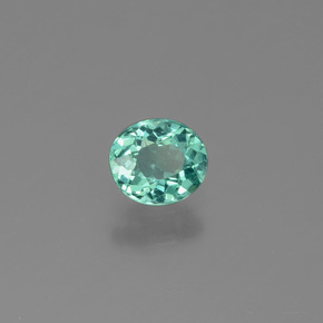 0.46 ct Green Apatite Stone, Natural Apatite in Oval Facet Shape for Sale