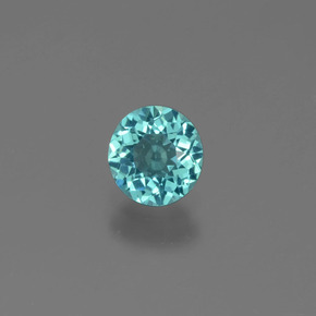 0.61 ct Green Apatite Gemstone, Apatite Gem in Round Facet Shape for Sale.