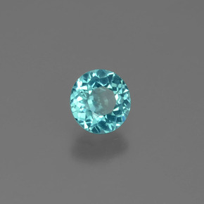 0.61 ct Green Apatite Stone, Natural Apatite in Round Facet Shape for Sale