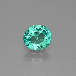 1.10 ct Green Apatite Gemstone, Apatite Gem in Oval Facet Shape for Sale.