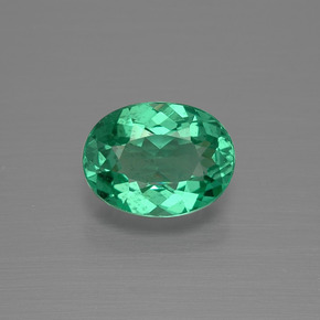 1.35 ct Green Apatite Gemstone, Apatite Gem in Oval Facet Shape for Sale.