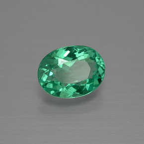1.35 ct Green Apatite Stone, Natural Apatite in Oval Facet Shape for Sale