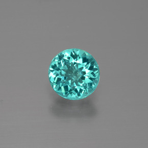0.88 ct Green Apatite Gemstone, Apatite Gem in Round Facet Shape for Sale.