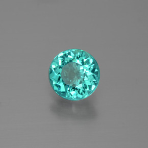 0.88 ct Green Apatite Stone, Natural Apatite in Round Facet Shape for Sale