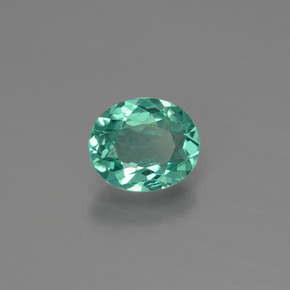 0.88 ct Green Apatite Stone, Natural Apatite in Oval Facet Shape for Sale