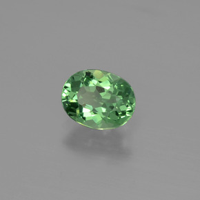 0.95 ct Green Apatite Stone, Natural Apatite in Oval Facet Shape for Sale