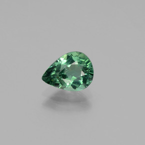 1.03 ct Green Apatite Gemstone, Apatite Gem in Pear Facet Shape for Sale.