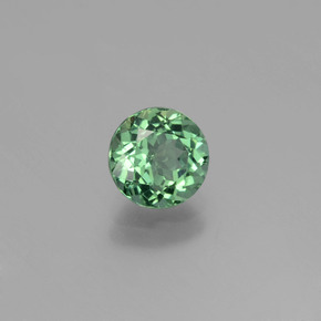 1.09 ct Green Apatite Stone, Natural Apatite in Round Facet Shape for Sale