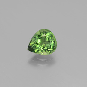 1.09 ct Green Apatite Gemstone, Apatite Gem in Pear Facet Shape for Sale.