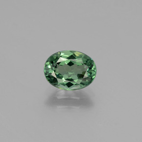 1.18 ct Green Apatite Gemstone, Apatite Gem in Oval Facet Shape for Sale.