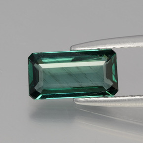 1.28 ct Green Apatite Gemstone, Apatite Gem in Octagon Facet Shape for Sale.