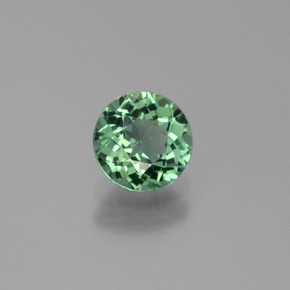 0.88 ct Green Apatite Stone, Natural Apatite in Round Facet Shape for Sale