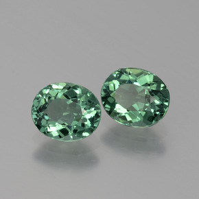 1.49 ct Green Apatite Stone, Natural Apatite in Oval Facet Shape for Sale