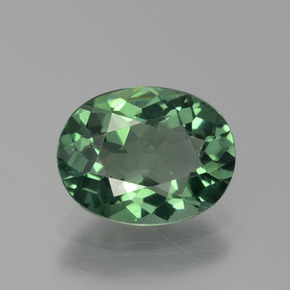 1.62 ct Green Apatite Stone, Natural Apatite in Oval Facet Shape for Sale