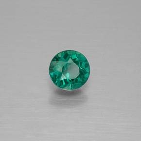 0.54 ct Green Apatite Stone, Natural Apatite in Round Facet Shape for Sale