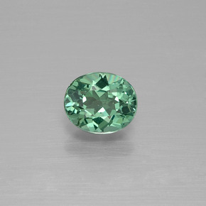 0.74 ct Green Apatite Gemstone, Apatite Gem in Oval Facet Shape for Sale.