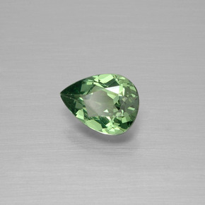 0.66 ct Green Apatite Stone, Natural Apatite in Pear Facet Shape for Sale