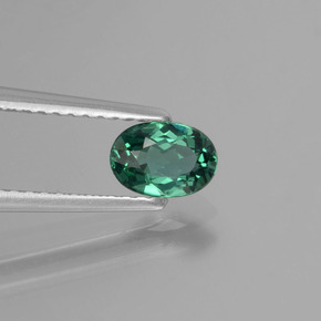 0.54 ct Green Apatite Stone, Natural Apatite in Oval Facet Shape for Sale