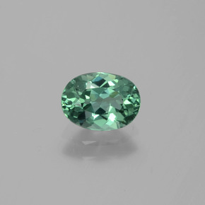 0.82 ct Green Apatite Gemstone, Apatite Gem in Oval Facet Shape for Sale.