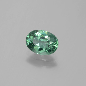 0.82 ct Green Apatite Stone, Natural Apatite in Oval Facet Shape for Sale