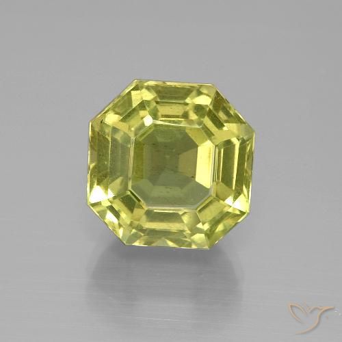 7.91ct Natural Light Yellow Apatite, Emerald Cut, VS