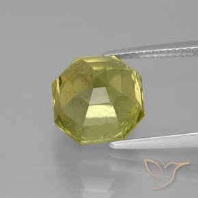 Apatite Gemstone in 10.5 x 10.4 mm Size for Sale, Apatite Stone in Greenish Yellow Color