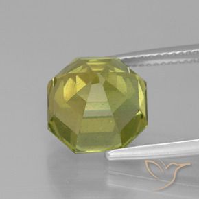 Apatite Gemstone in 11 x 11 mm (calibrated) Size for Sale, Apatite Stone in Greenish Yellow Color