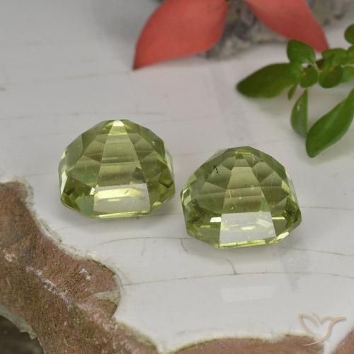 Apatite Gemstones in 8 x 8 mm (calibrated) Size for Sale, Apatite Stones in Yellowish Green Color